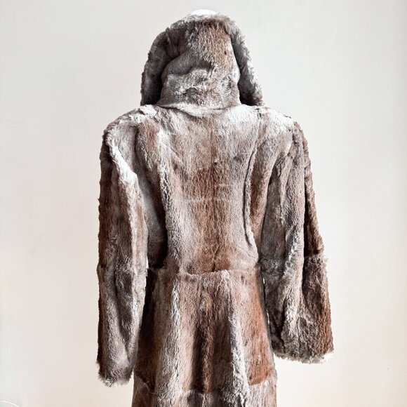 Vintage Sheared Rabbit Eastern Eastern European Tzar Fit and Flare Maxi Coat L - Picture 4 of 10